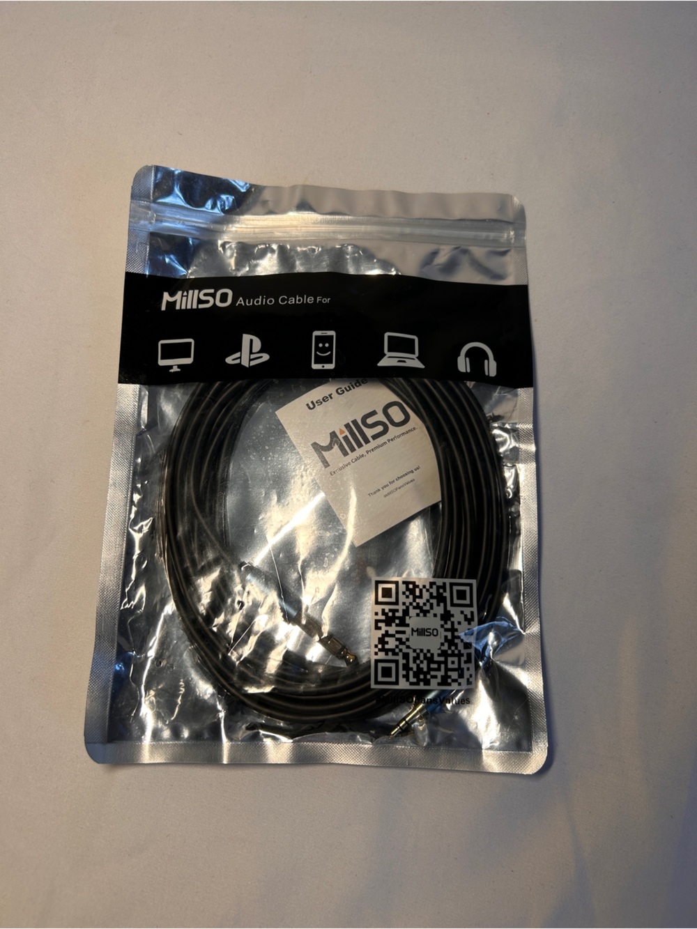 Black 3.5mm Audio Cable - High-Quality Stereo Cable